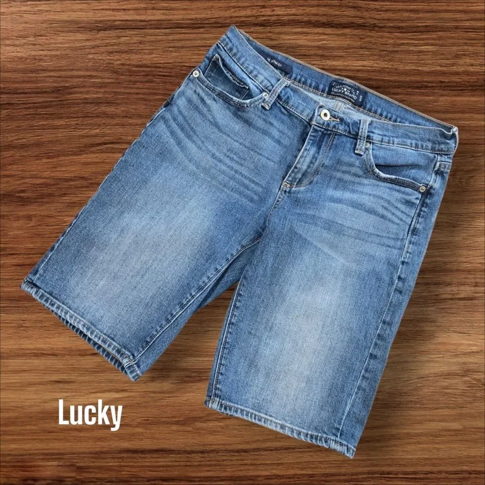 Lucky Brand The Bermuda Blue Denim Long Shorts